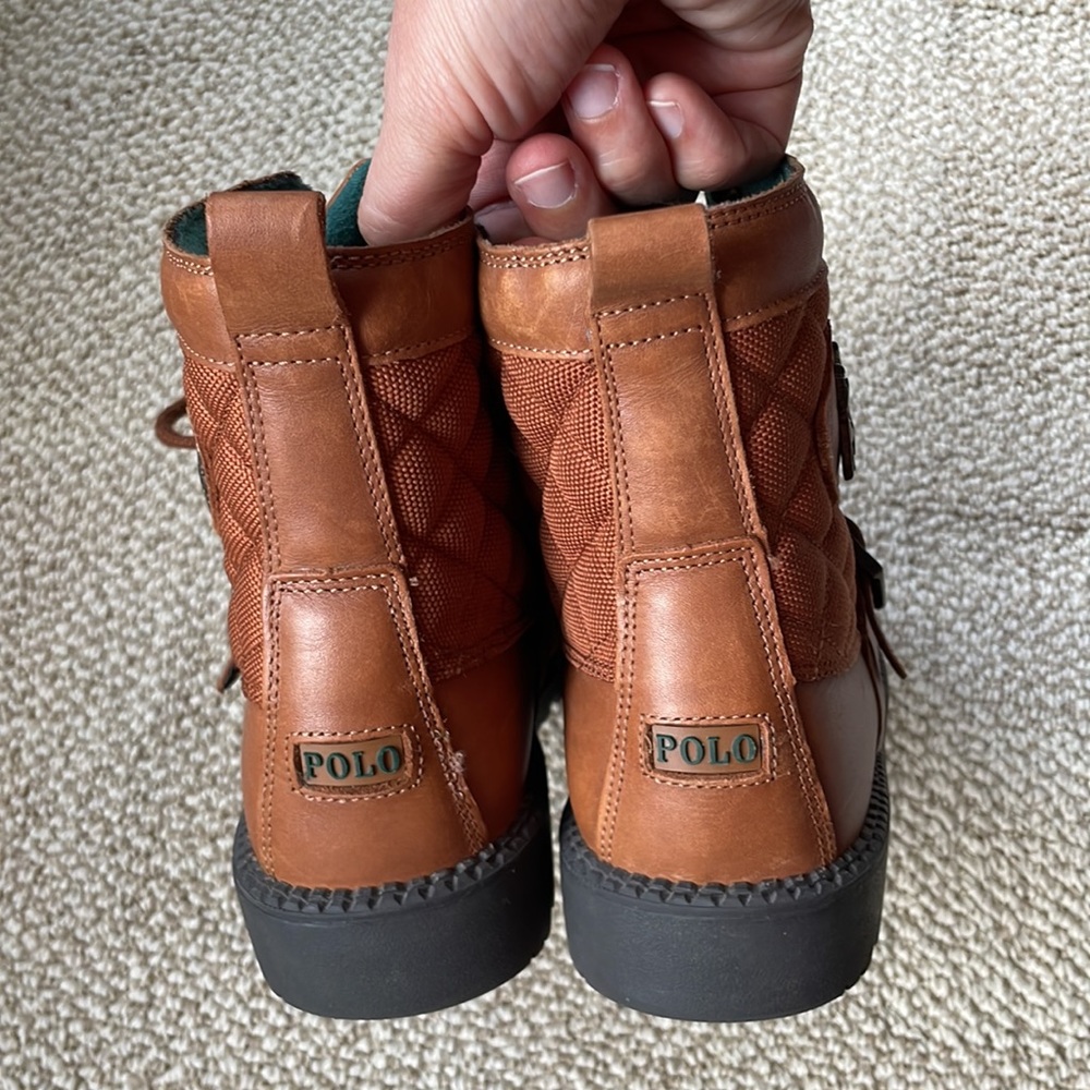 Polo Ralph Lauren Boots Leon Lace Up Buckle Big Boys 4 - Picture 13 of 16
